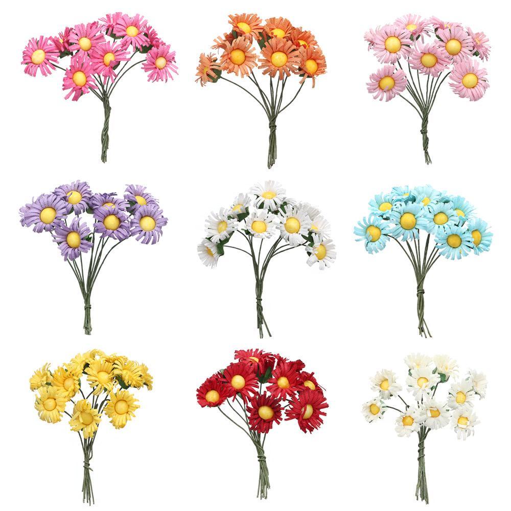 KUNHEV Set 10 Hoa Mẫu Đơn Giả Bằng Lụa Dùng Trang Trí Nhà Cửa DIY