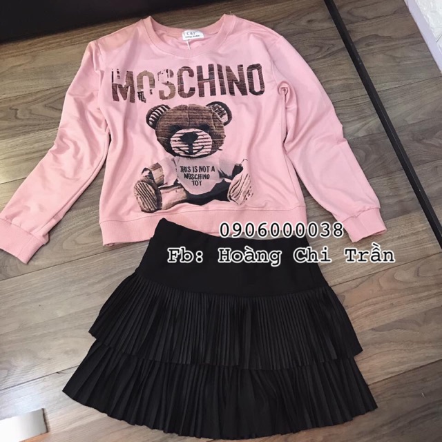 Áo nỉ gấu moschino