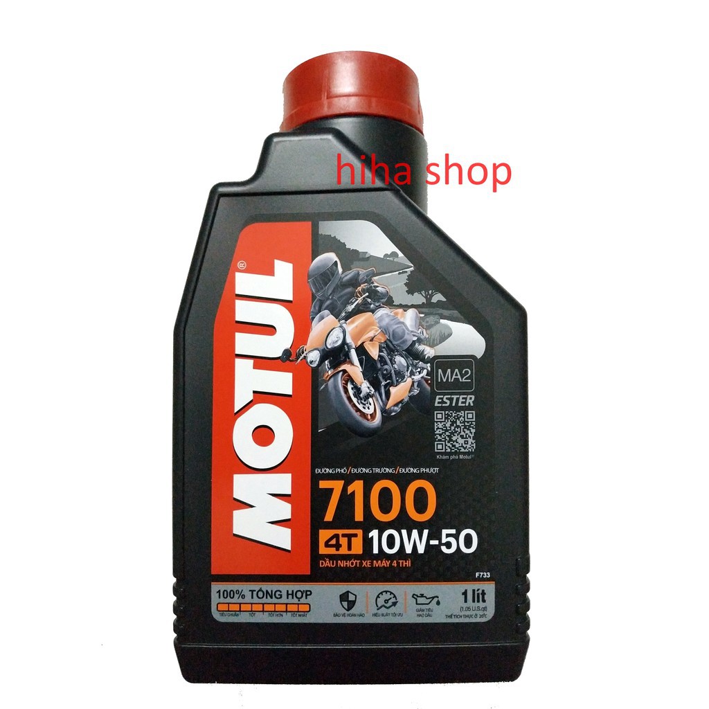 Nhớt Motul 7100 10W50, H-TECH 100 10W40 xe số tổng hợp toàn phần - Dầu máy 4T