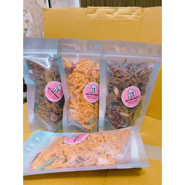 [NGON BỔ RẺ] Khô gà lá chanh, Khô gà bơ tỏi loại 1 túi zip siêu ngon