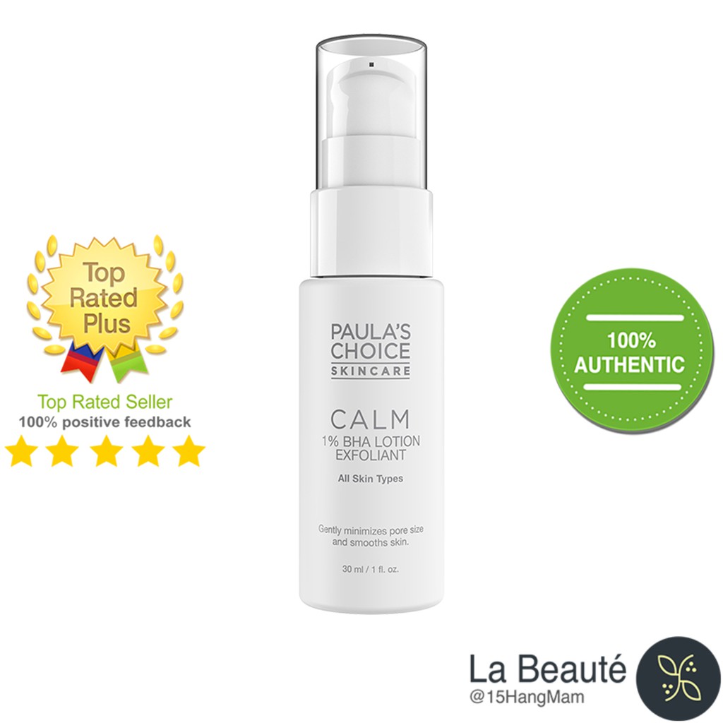 [Hàng Công Ty] Tẩy Da Chết Hóa Học Dịu Nhẹ Với 1% BHA - Paula's Choice Calm 1% BHA Lotion Exfoliant 30ml