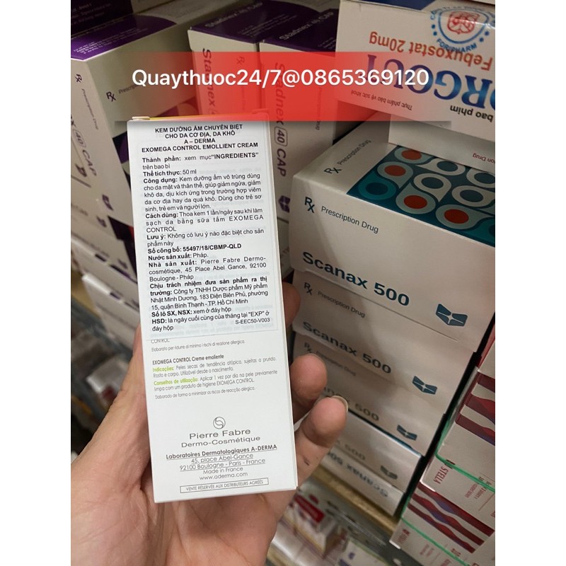 KEM DƯỠNG ẨM ADERMA EXOMEGA CONTROL (50ml)