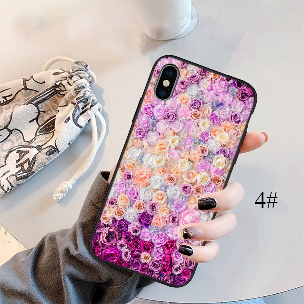 Ốp Điện Thoại Họa Tiết Bông Hoa Màu Tím CA38 Cho iPhone 5 5S 6 6S 7 8 11 Pro Max Plus SE XR