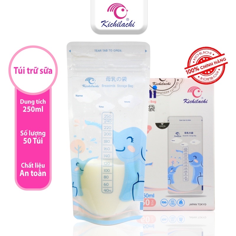 (Tặng bút ghi thông tin) Hộp 50 Túi trữ sữa 250ml các loại