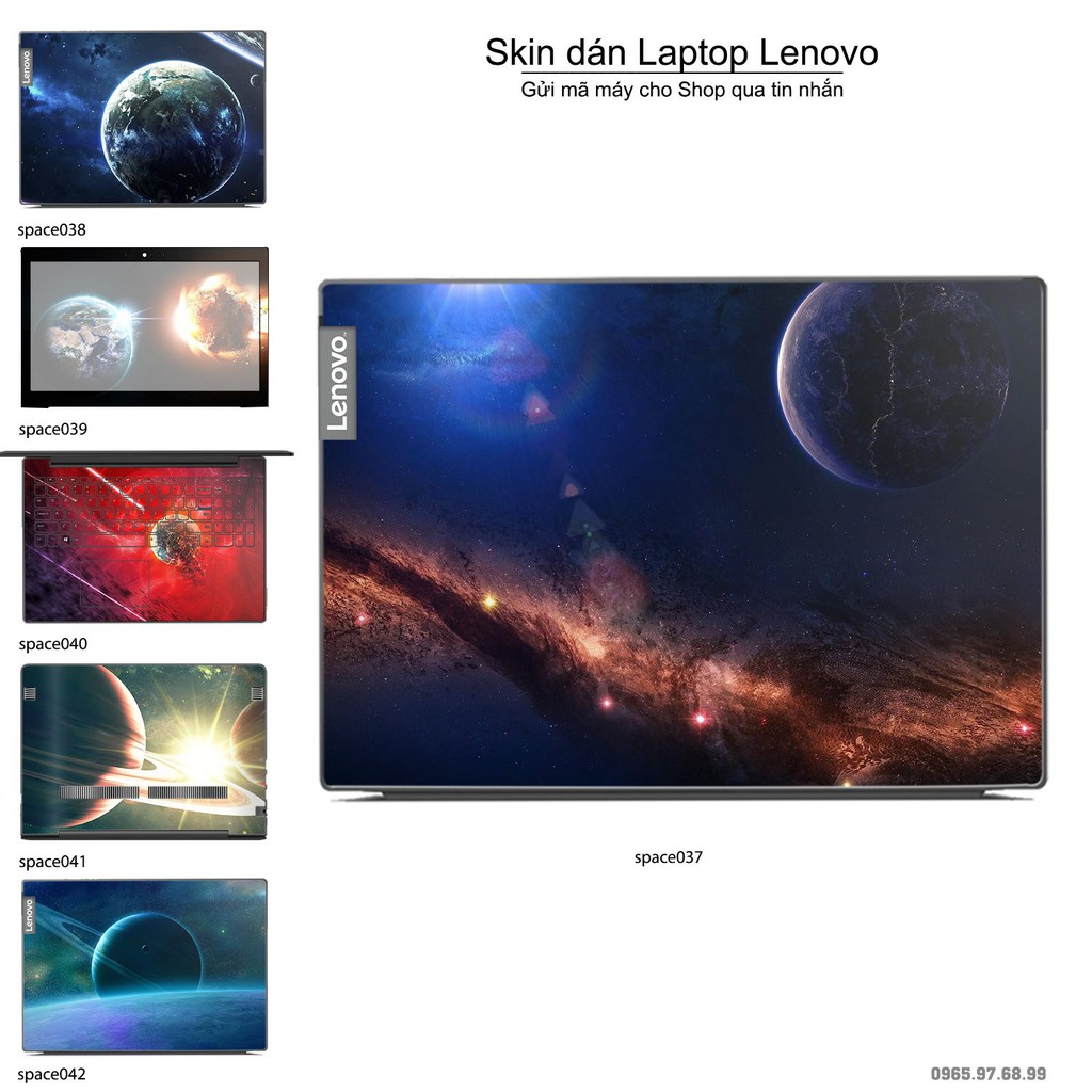 Skin dán Laptop Lenovo in hình không gian nhiều mẫu 7 (inbox mã máy cho Shop)