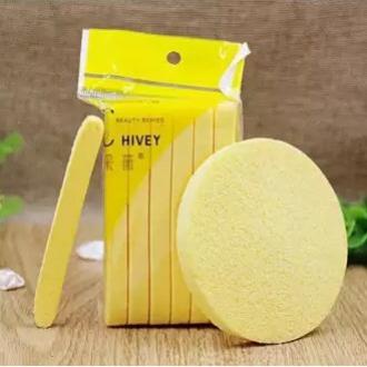 Bọt Biển Rửa Mặt Bông Nở Chivey 12 Miếng Rất Mềm Mịn