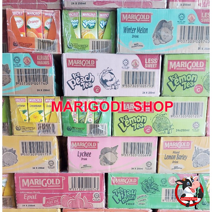 Nước Ép Táo Marigold hộp 250ml thùng 24 hộp ít đường - Marigold shop