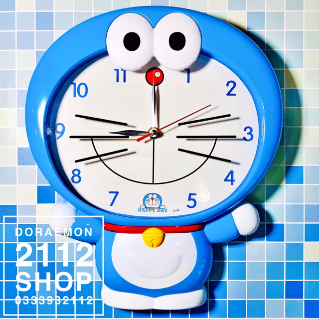 Đồng hồ treo tường mẫu Doraemon toàn thân