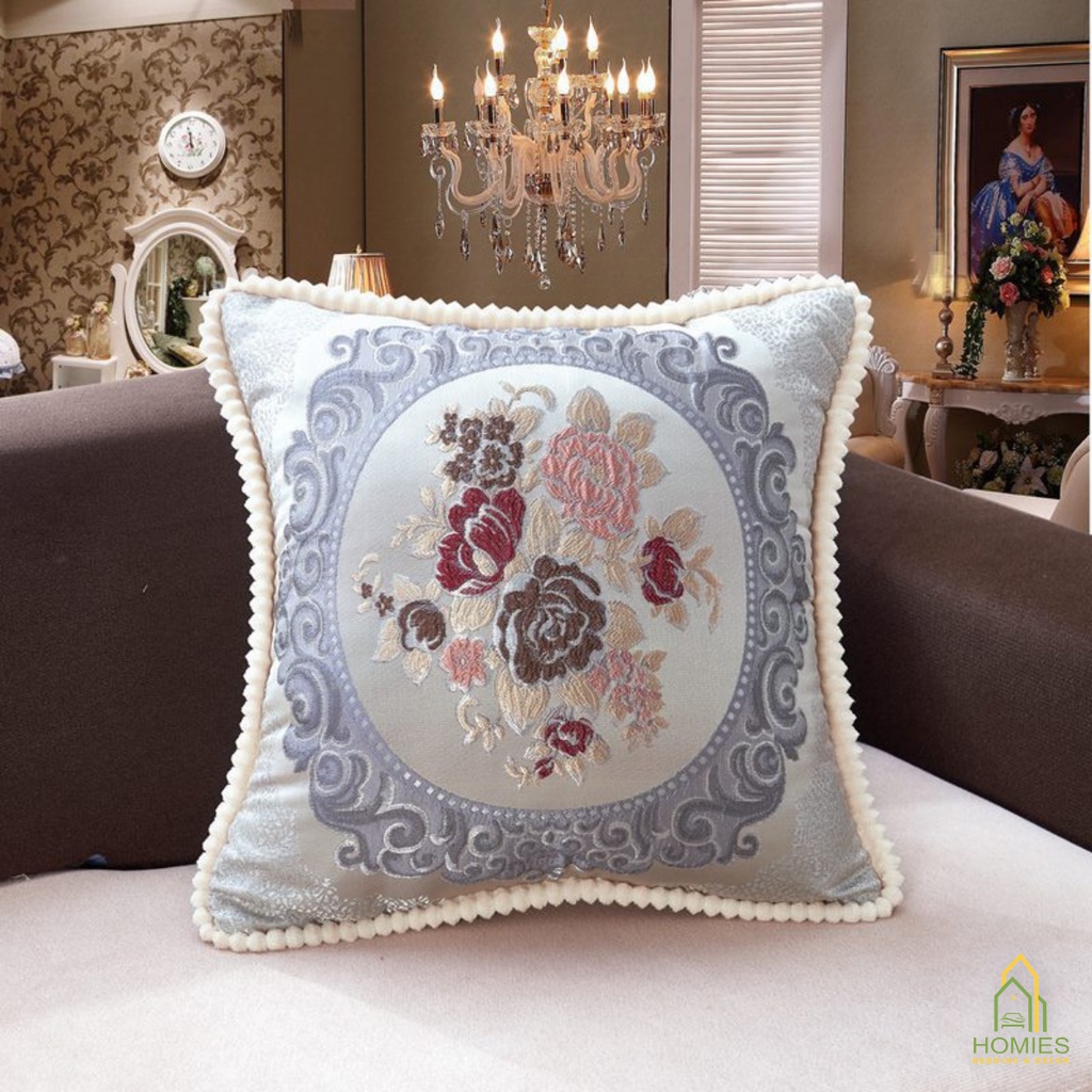 Gối Tựa Sofa HOMIES Phong Cách Tây Âu Trang Trí Sofa, Decor Phòng Khách - Kích Thước 45cm x 45cm
