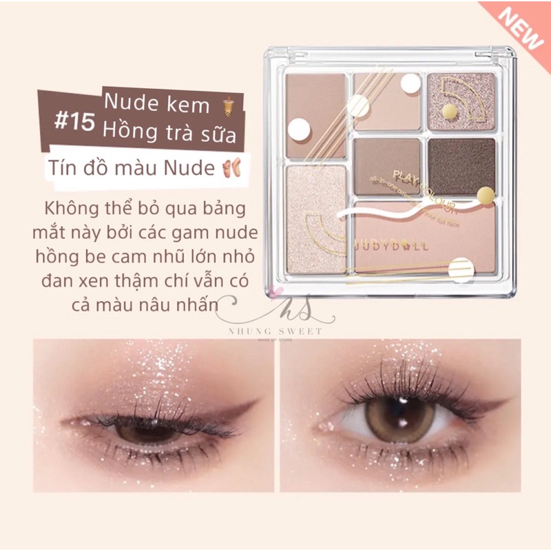 BẢNG MẮT Hot trend ĐÀO NGỌC TRAI   - MÀU HỒNG NUDE BABY - MÀU NÂU CÀ PHÊ SANG CHẢ