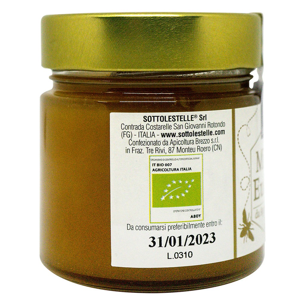 Mật ong hoa bạch đàn hữu cơ Sottolestelle Eucalyptus Honey 280g