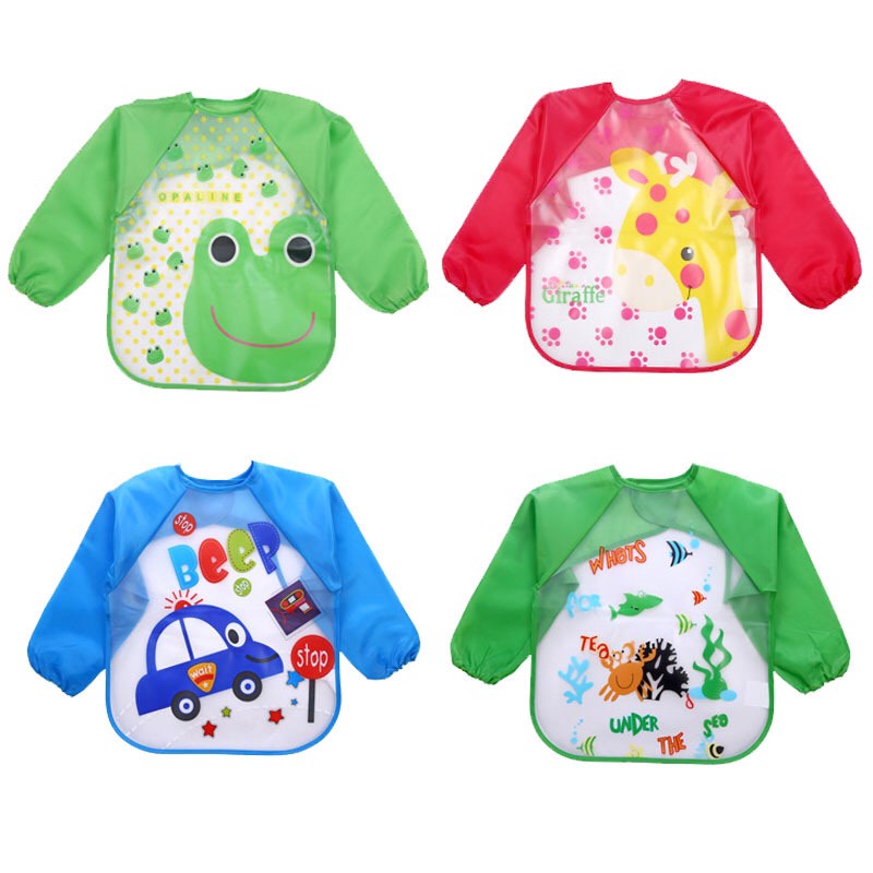 Áo Choàng Yếm Ăn Dặm Ấm Baby Chống Thấm Nước Họa Tiết Ngộ Nghĩnh Ấm Gift Decor