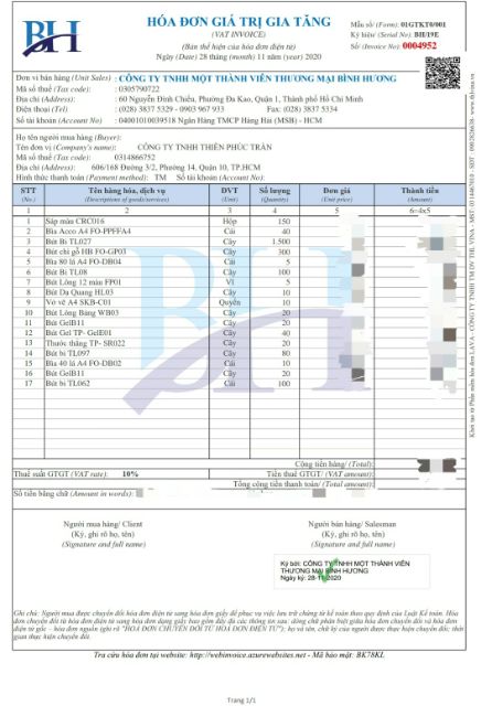 Bút Bi Thiên Long TL-062, Nét 0.38mm (Hộp 20 cây - mực xanh)