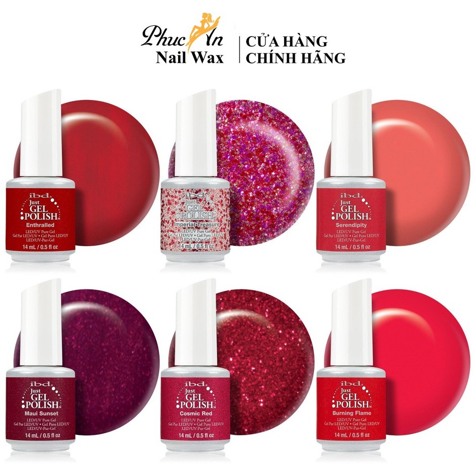 Sơn Gel Màu iBD BST Màu Đỏ , Red Pastel , Red Rose , Chính Hãng USA Nước Sơn Mướt Mịn , Sắc Nét , Bám Bền Cao