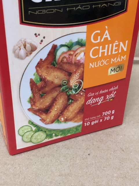 [70g x10 Gói] Hộp Sốt Gia Vị Gà Chiên Nước Mắm Chinsu