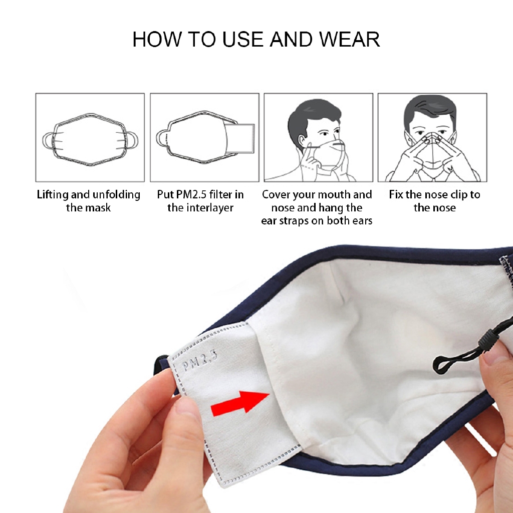 (Hàng Mới Về) Set 2 Bộ Lọc Than Hoạt Tính 4 Lớp Thay Thế Chống Sương Mù Pm2.5