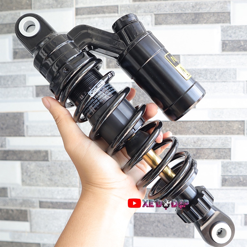 Phuộc Nitron Bình Dầu Đen Ty Vàng