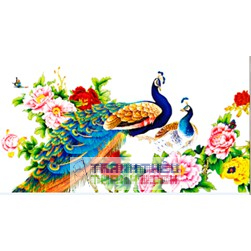 TRANH ĐÍNH ĐÁ - Tranh thêu chữ thập Vợ Chồng Công Mẫu Đơn ABC LV113 8859753610- chưa đính