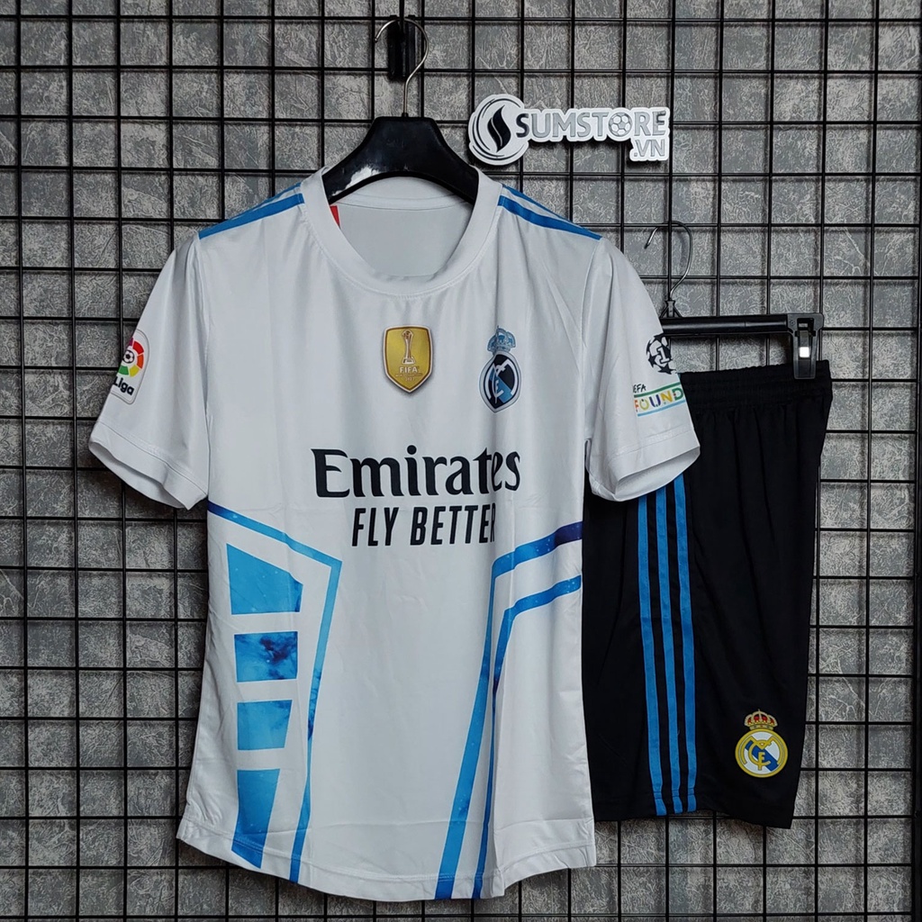 Áo Real Madrid - Tổng Hợp Các Mẫu Áo Bóng Đá Mới Nhất Của CLB Real Madrid, Vải Thun Lạnh Thể Thao Cao Cấp