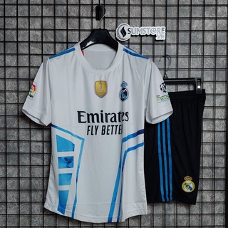 Đồ thể thao đá bóng CLB Real Madrid Trắng - Đồ đá banh 2022