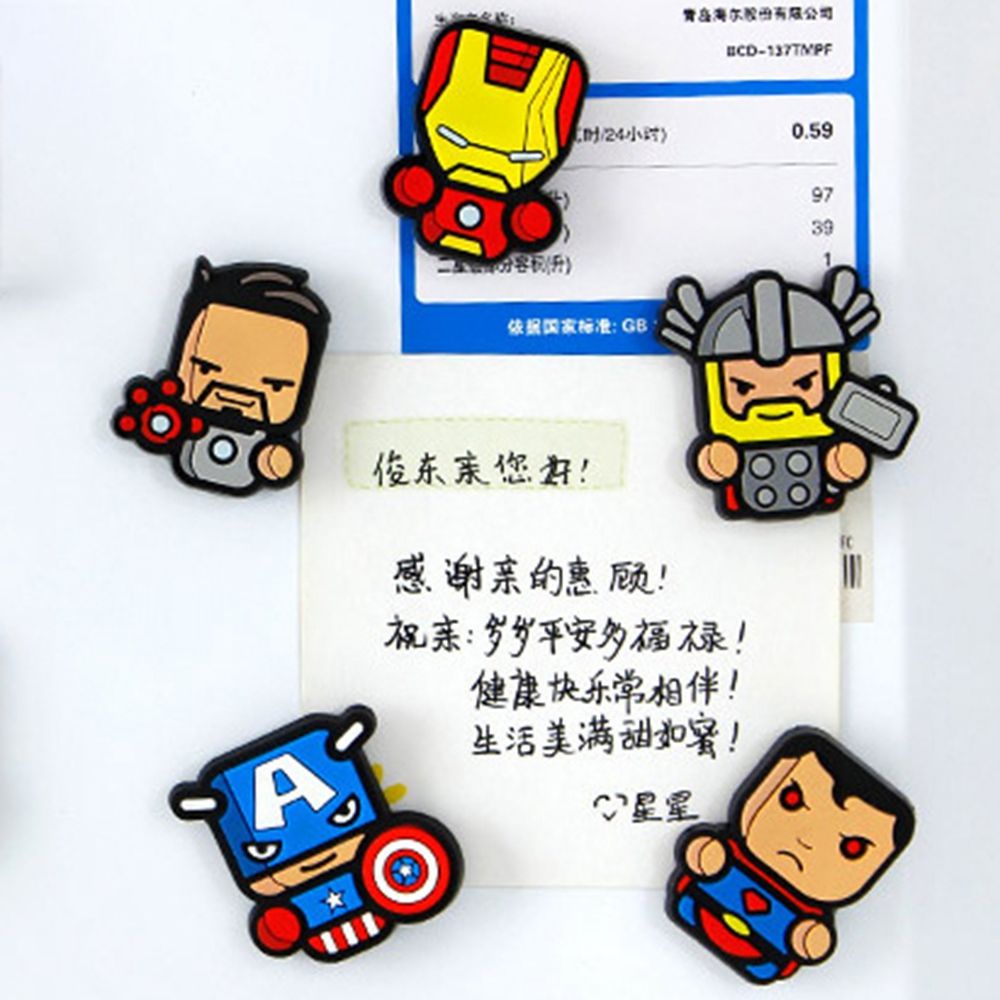 Nam châm gắn tủ lạnh hình siêu anh hùng Marvel hoạt hình dễ thương tiện dụng