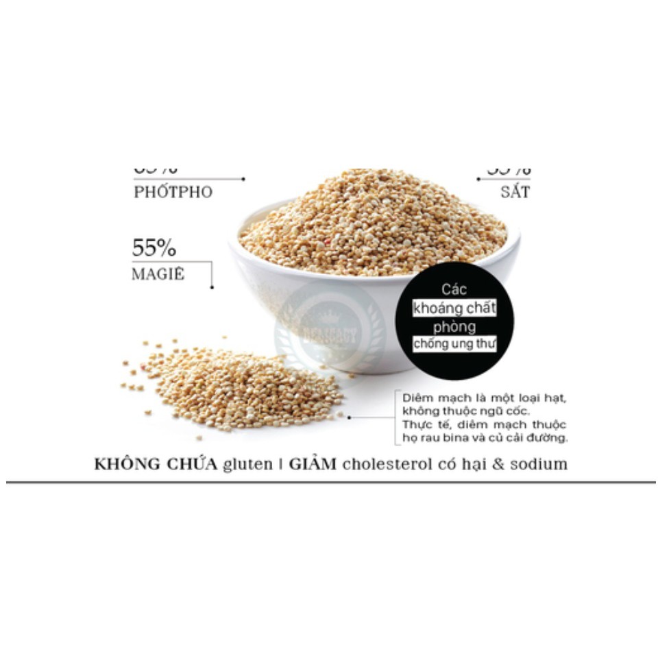 Hạt diêm mạch quinoa trắng Simply Natural 500gr