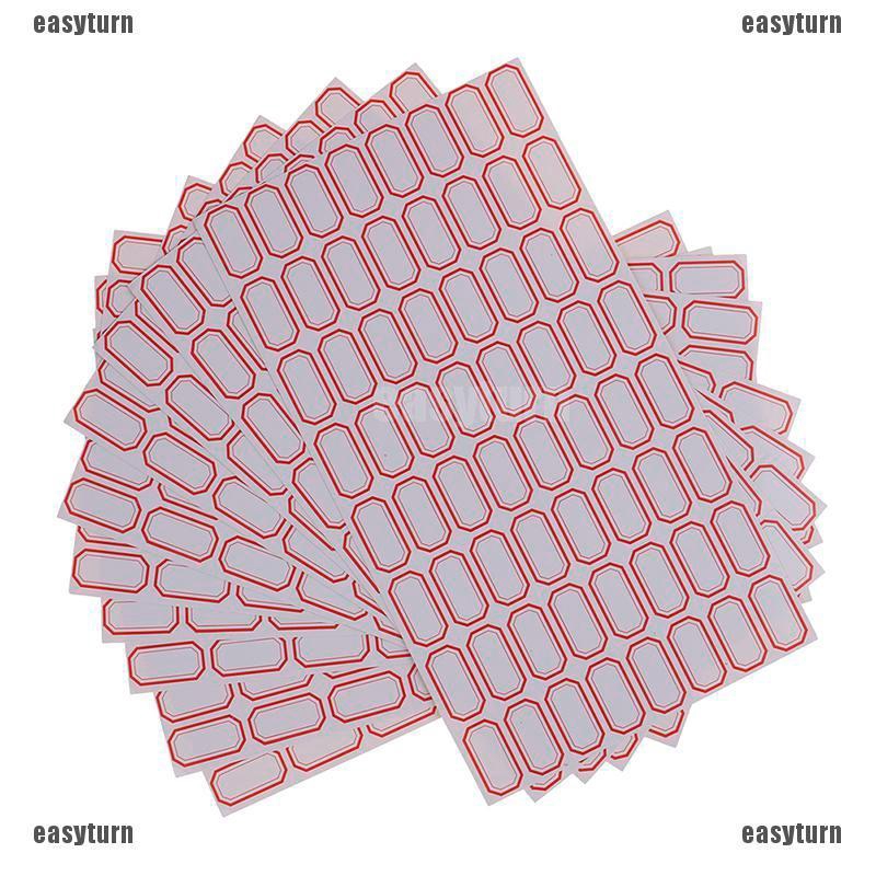 Sticker 10 Miếng dán trắng tự dính nhãn tên theo phong cách Hàn Quốc