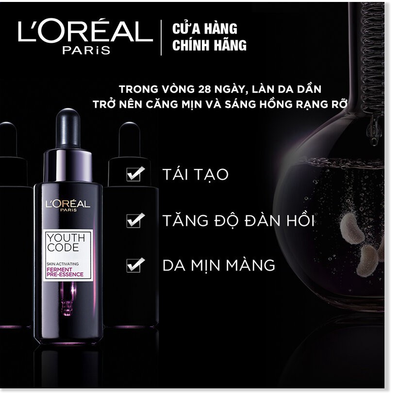 [Mã chiết khấu giảm giá sỉ mỹ phẩm chính hãng] Hoạt Chất Dưỡng Da Tươi Trẻ L'Oreal Dex Youth Code Pre-Essence 30ml