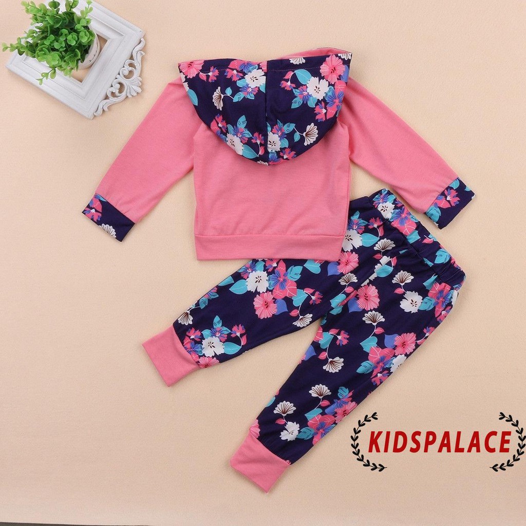 Set Áo Hoodie + Quần Dài In Hoạt Hình Dễ Thương Cho Trẻ Sơ Sinh