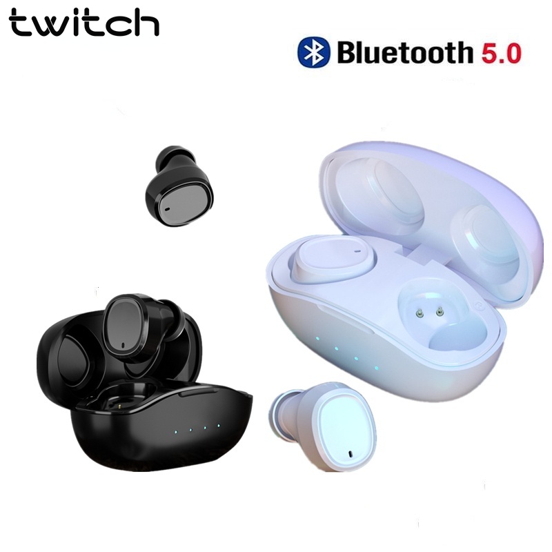 Tai nghe nhét tai Twitch T1 TWS bluetooth 5.0 không dây cảm ứng 9d chống nước có micro phong cách thể thao