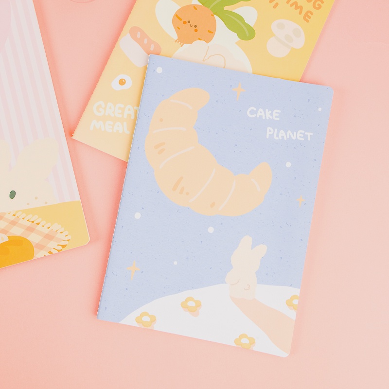 Vở may gáy B5/80 trang Guangbo - hình bạn thỏ và cà rốt vui đùa siêu dễ thương 60183-23