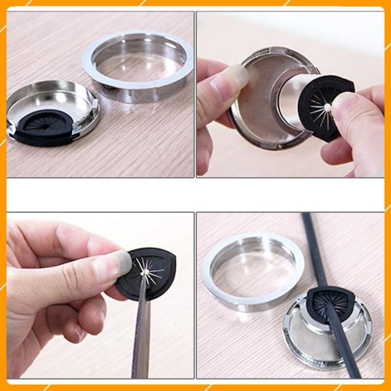 Nắp luồn dây điện inox mạ inken bóng