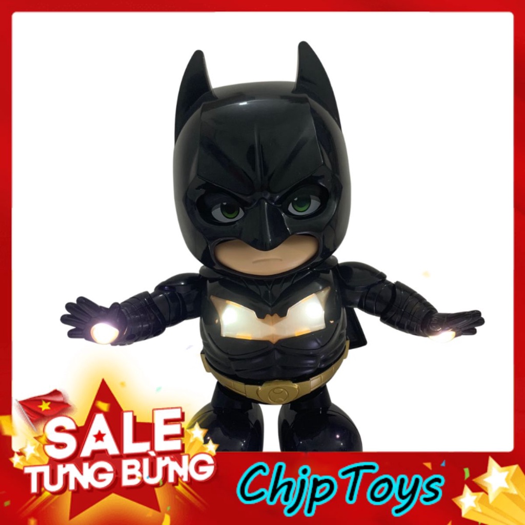 Robot Nhảy Múa Hình Người Dơi Batman Có Nhạc Vui Nhộn, Phát Sáng Lấp Lánh Cao Cấp