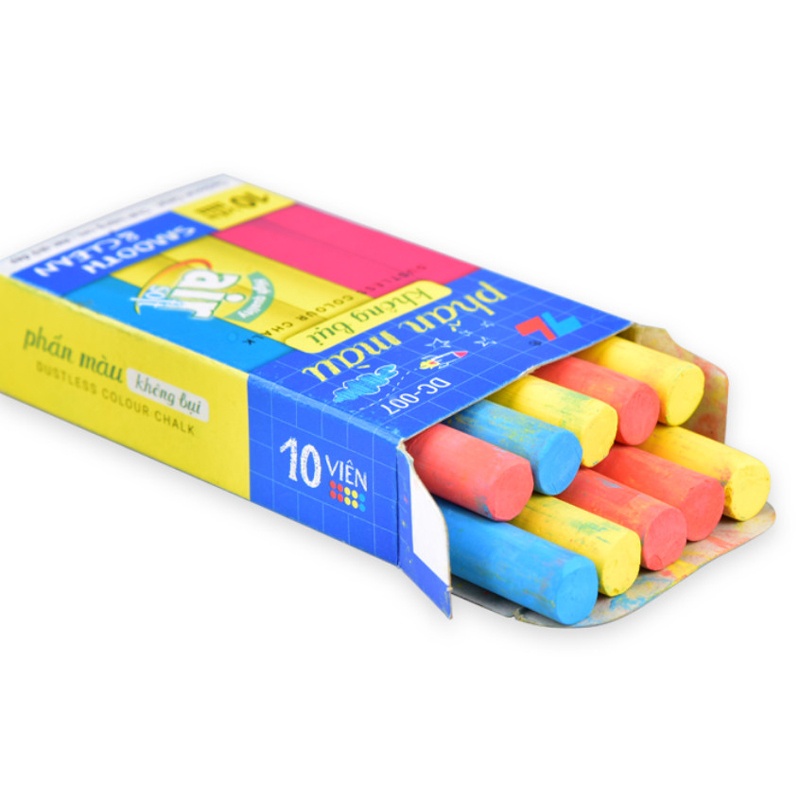 Hộp 10 Viên Phấn Màu Không Bụi Thiên Long DC-007