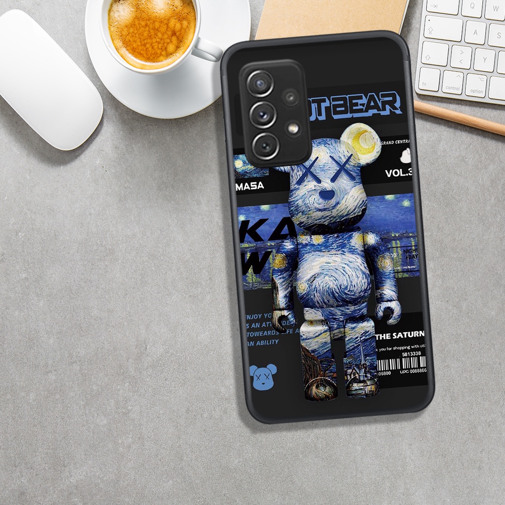 ỐP LƯNG SAMSUNG A73 5G , IN HÌNH GẤU BEAR BRICK ĐẬM CHẤT CÁ TINH.