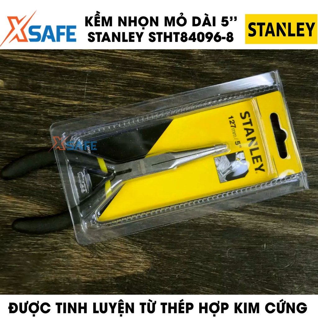 Kềm nhọn mỏ dài STANLEY tay cầm bọc nhựa êm ái Kìm Stanley phủ lớp chống gỉ, có tính ứng dụng cao trong nhiều ngành