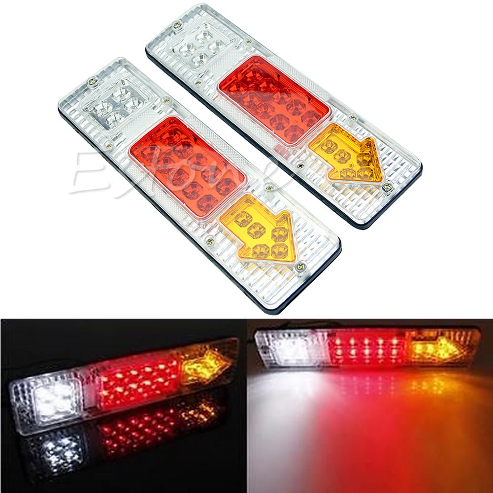 Bộ 2 Đèn LED Xi Nhan 12V 19 Bóng Gắn Đuôi Xe Hơi / Xe Tải