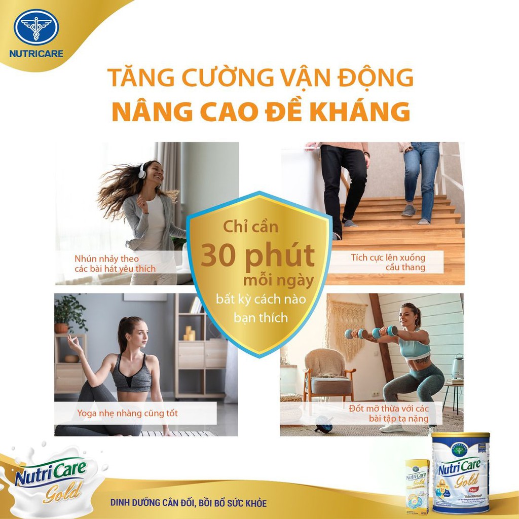 Combo 8 hộp sữa nước Nutricare Gold dinh dưỡng cho người bệnh, người lớn tuổi, người cần phục hồi sức khỏe (180ml)