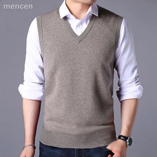 ❀♟Áo Sweater dệt kim cổ chữ v ấm áp thời trang cho người lớn tuổi