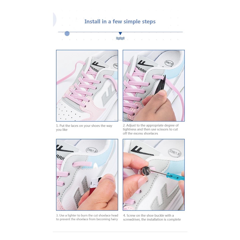 1 Cặp Dây Buộc Giày Thể Thao Co Giãn Đính Kim Cương Giả