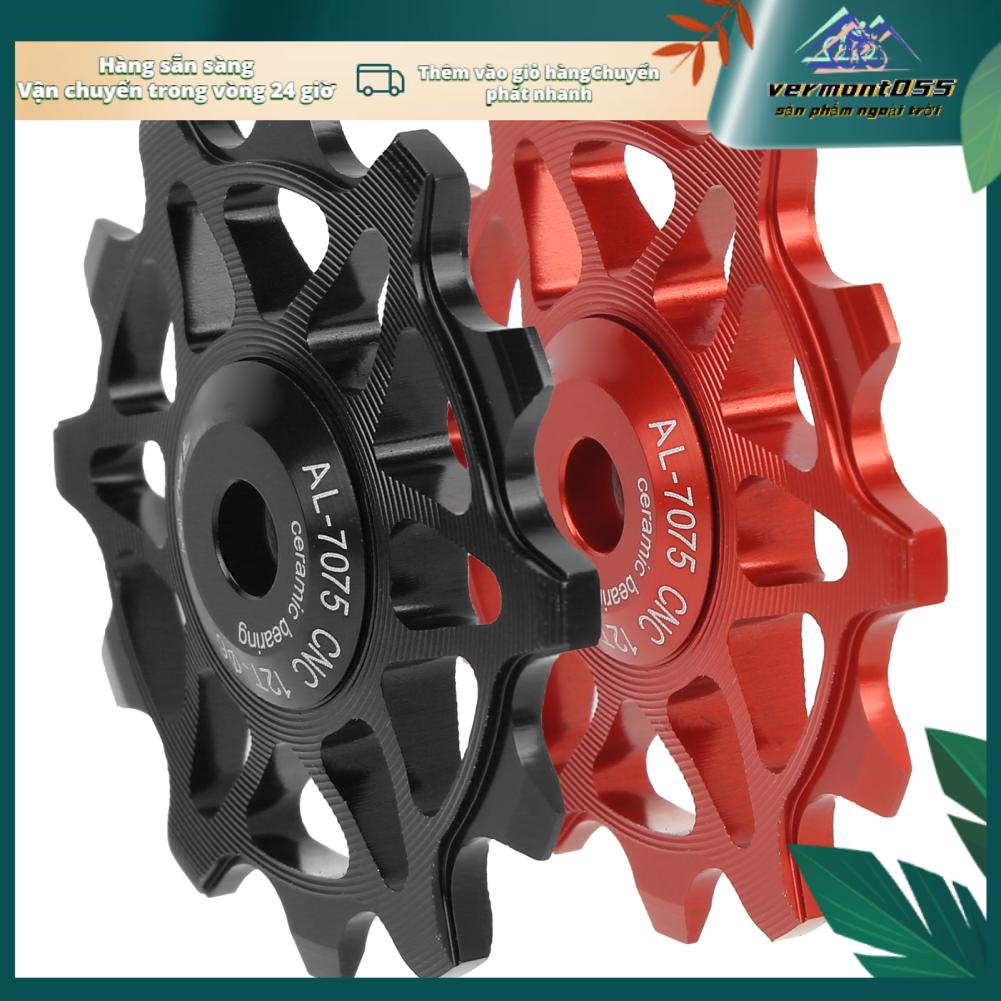 Vermont055 MEROCA Ròng rọc phía sau Derailleur 12T Hợp kim nhôm niêm phong Bánh xe Jockey cho Xe đạp leo núi