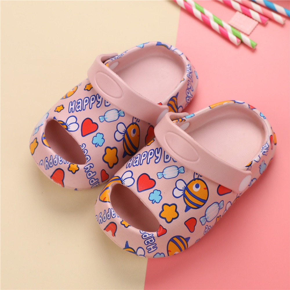 Dép Sục Hở Mũi Trẻ Em Bé Trai Bé Gái Hình Ong Siêu Êm Chống Trơn Cho Bé 1 2 3 4 Tuổi M055