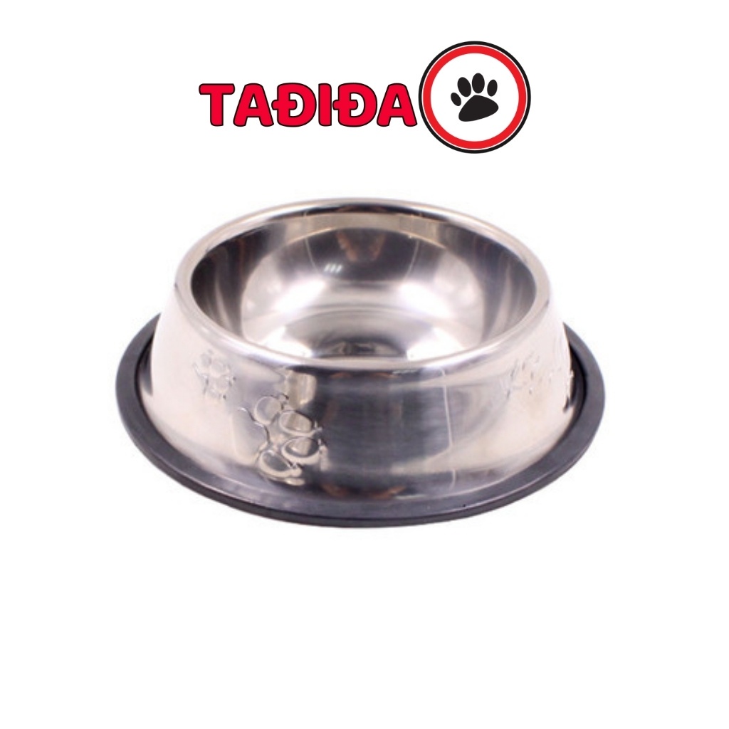 Bát ăn cho Chó Mèo inox chống trượt, Tô ăn cho Thú Cưng nhiều màu sắc - Tadida Pet