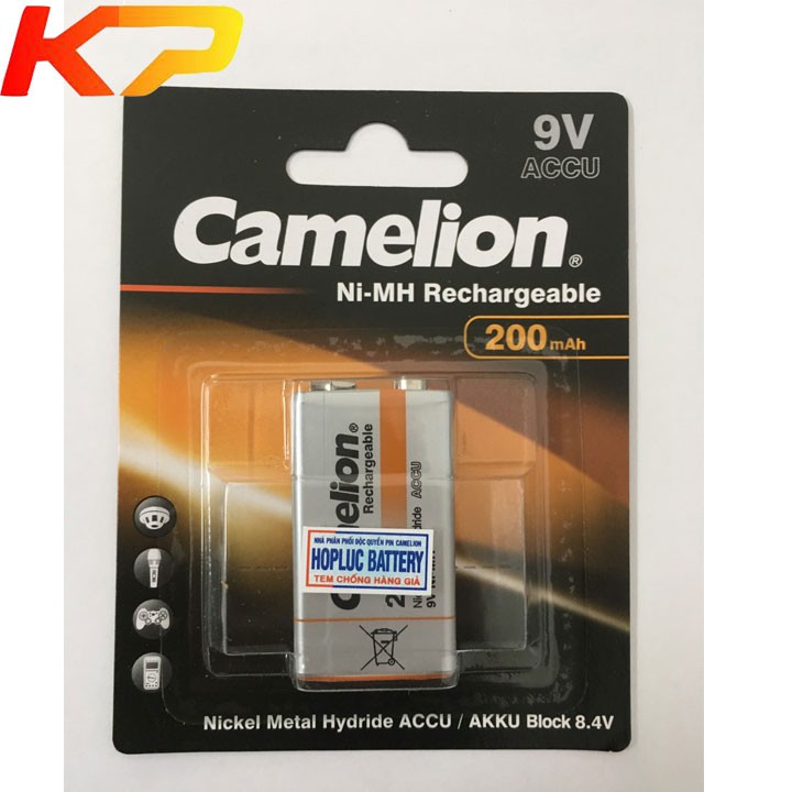 2 viên Pin sạc 9V Camelion