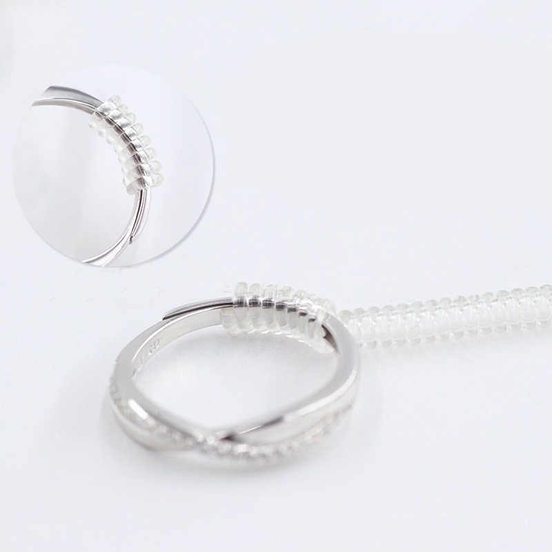 Dây Xoắn Ốc Trong Suốt 4 Kiểu Dáng Điều Chỉnh Kích Cỡ Nhẫn Đeo Ngón Tay Làm Săn Chắc / Điều Chỉnh Kích Thước