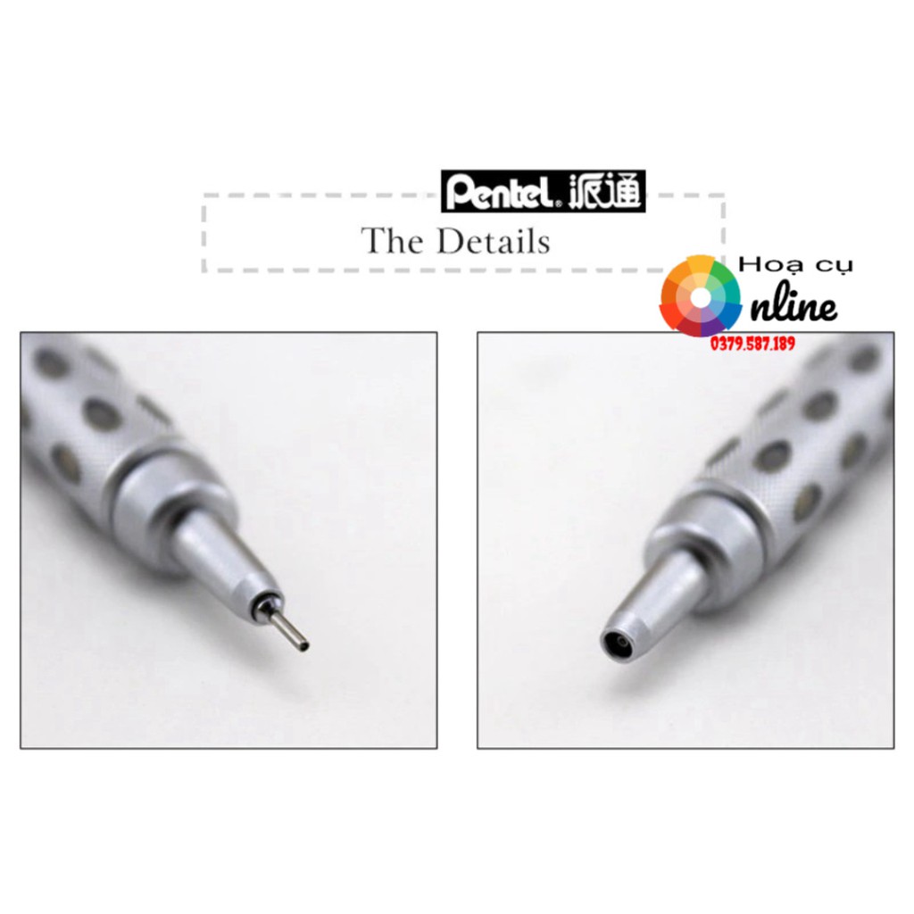 Chì bấm soạn thảo cơ khí 0.3mm  Pentel Graph Gear 1000™  Đúc thép cao cấp PG1013 - Họa cụ Online