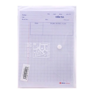 1 túi =10 tập giấy kiểm tra Hồng Hà loại 4 ô ly. (1 túi =10 tập x6 tờ đôi).