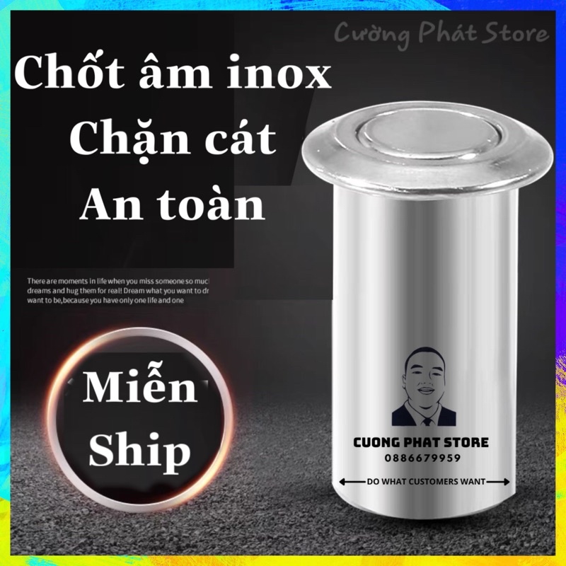 Chốt âm inox chống trộm, chống cháy chặn cát