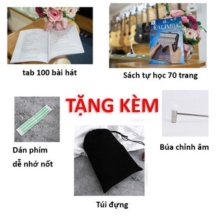 Đàn Kalimba Pha Lê Trong Suốt - Pha Lê Đen - Full Phụ Kiện