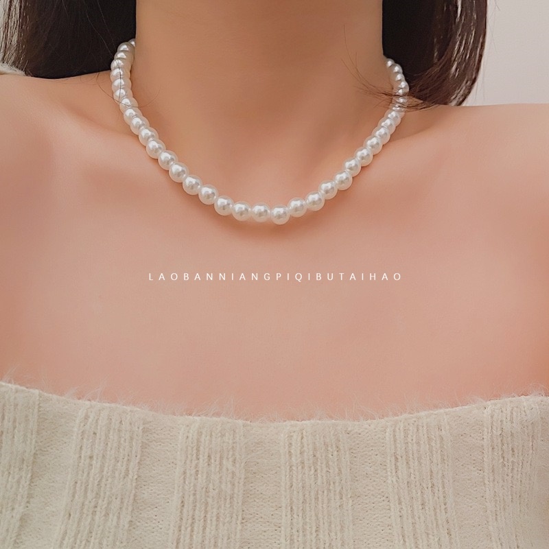 Vòng cổ Ngọc Trai Phong Cách Hàn Quốc Thời Trang Cao Cấp